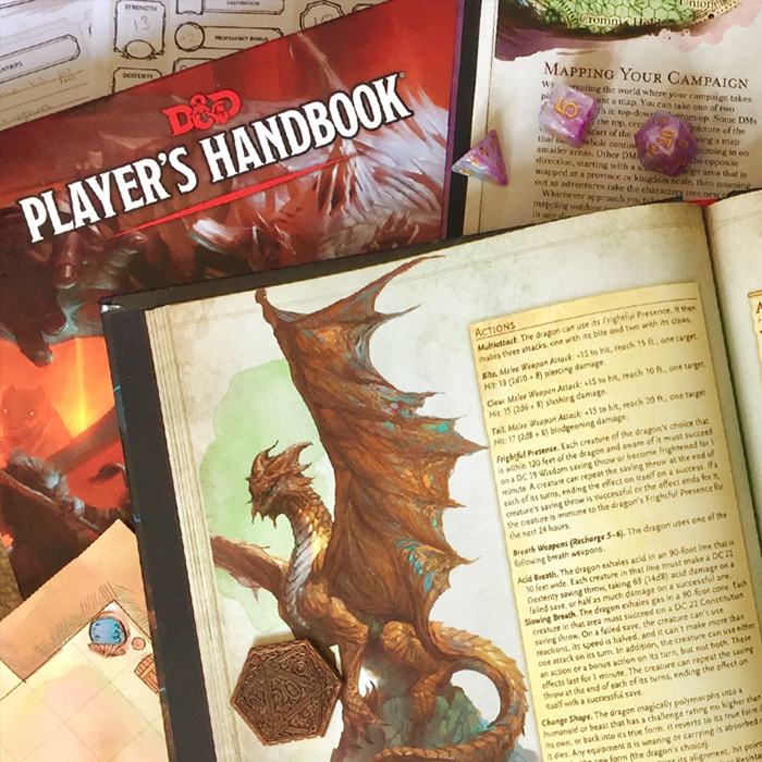 RPGs image, featuring multiple D&D books. Other RPGs are also available, and are better.