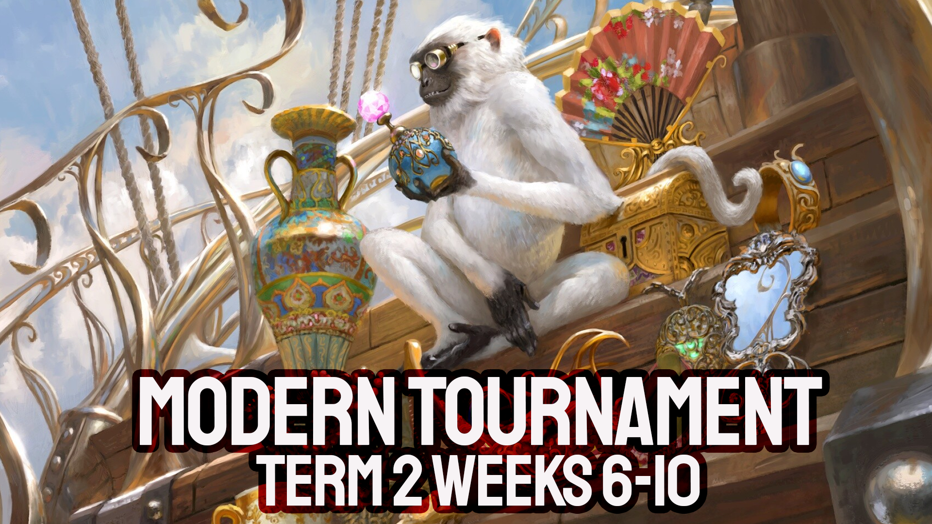 Modern Tournament Announcement with a Ragavan background